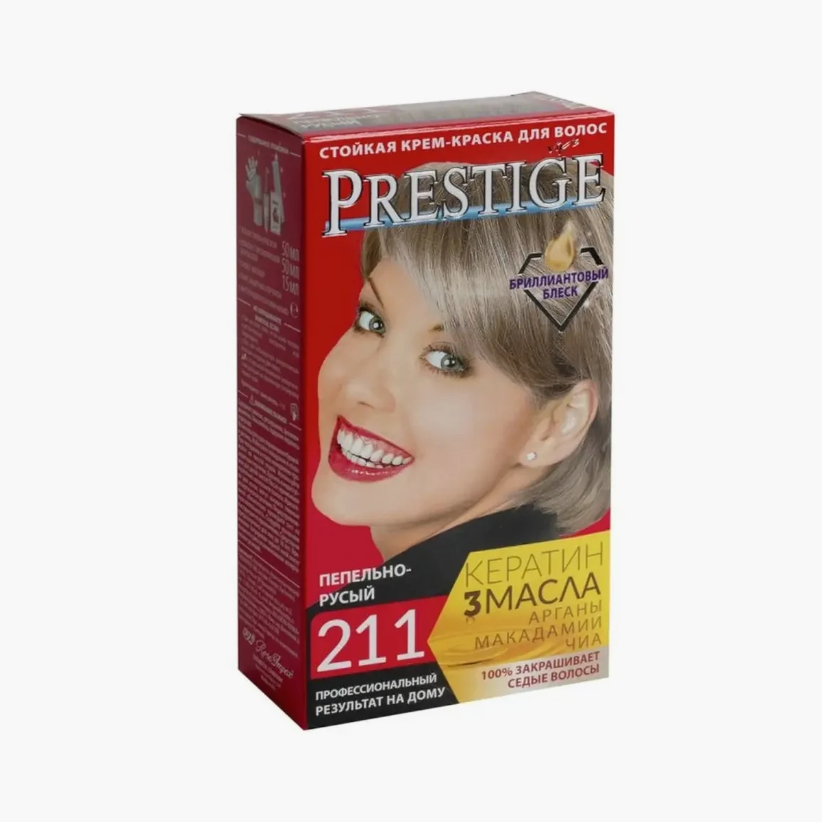 VIP`S Prestige Краска для волос Prestige 211 Пепельно-русый, фото 1