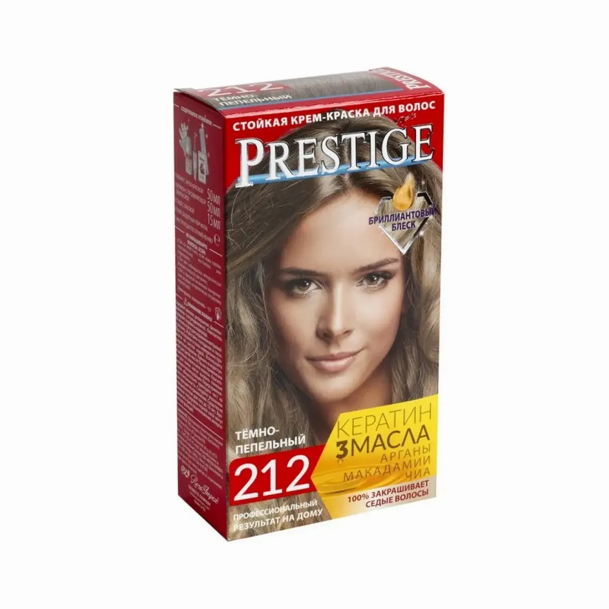 VIP`S Prestige Краска для волос Prestige 212 Тёмно-пепельный, фото 1