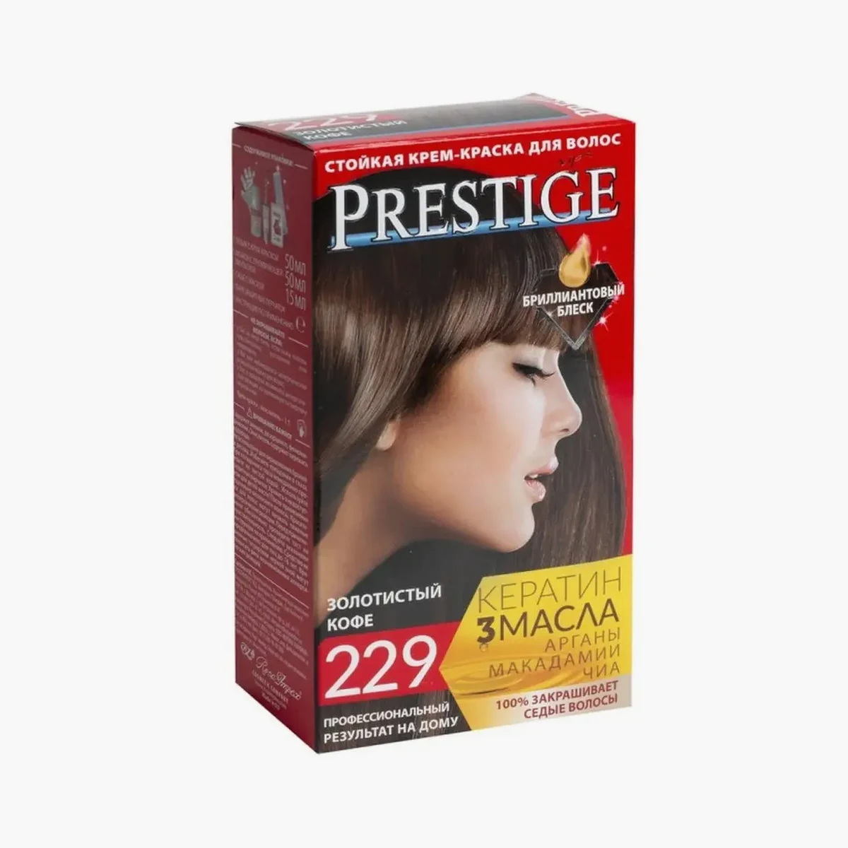 VIP`S Prestige Краска для волос Prestige 229 Золотистый кофе, фото 1